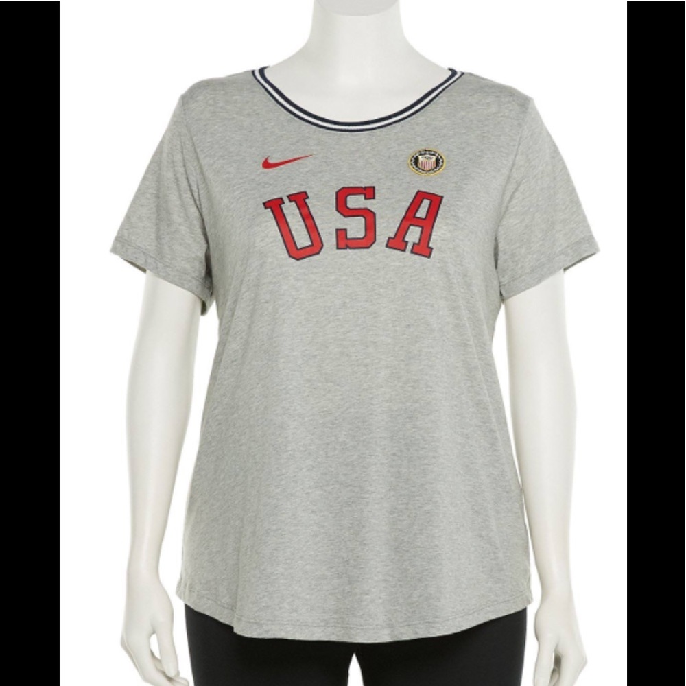 * NWT Nike USA Plus Size SWOOSH Short sleeve top 1X